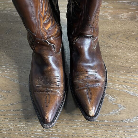 Brown Leather Cowboy Boots main image 7